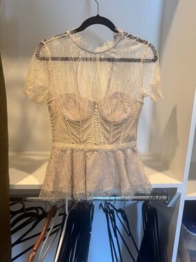 Simkhai Kehlani Sheer lace top